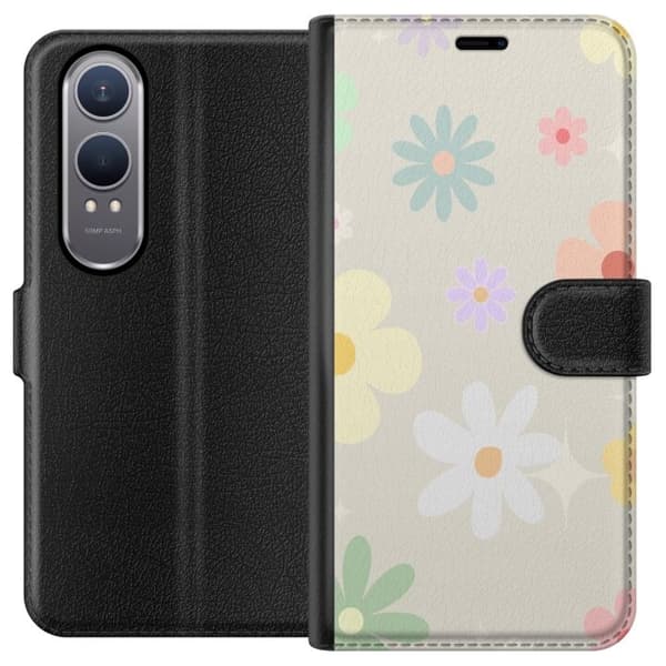 Plånboksfodral till OnePlus Nord CE4 Lite med fejdande blommor