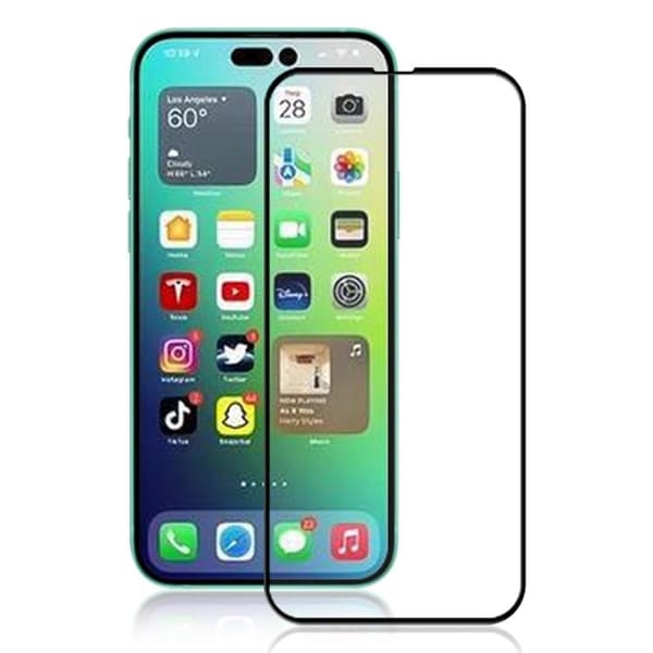 MOCOLO iPhone 14 Pro Max Härdat Glas Skärmskydd Full Glue HD - Svart Black