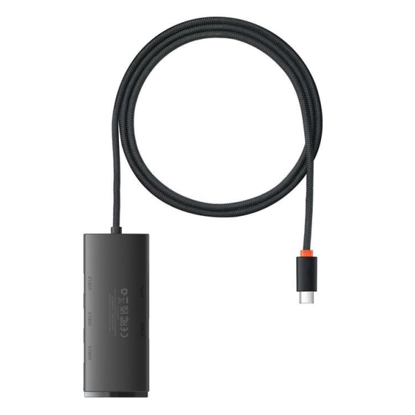 Baseus HUB USB-C 4x USB-A–USB-C -kaapeli 1 m - musta