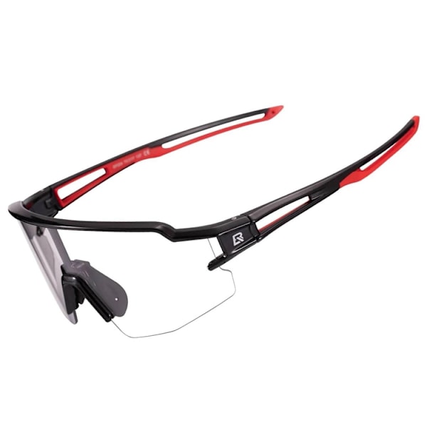 Rockbros photochromic UV400 Cykelglasögon - Svart/Röd Svart/Röd