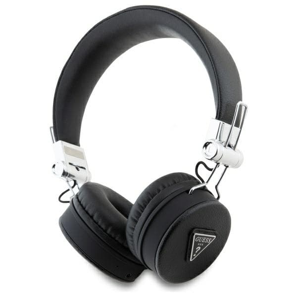 Guess On-Ear Hörlurar Bluetooth ENC Grained Classic Round Shape - Svart Black