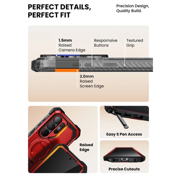 SupCase Mobilskal För Galaxy S26 Ultra Magsafe IBLSN Armorbox - Röd Röd