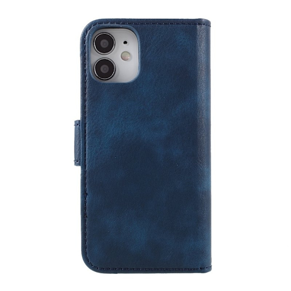 DG.MING iPhone 12 mini Plånboksfodral 2 i 1 Äkta läder Stöttålig Blå
