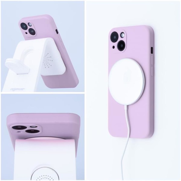 iPhone 12 Mini Case MagSafe Silicone - vaaleanpunainen