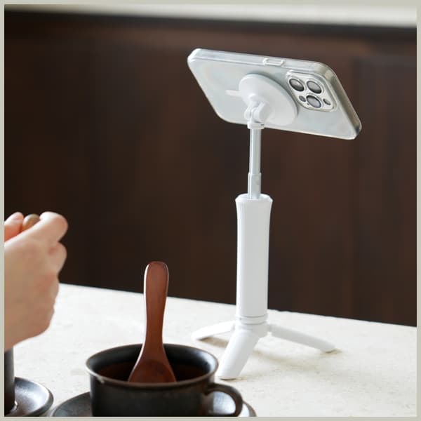 Araree Magfie Pod Lite MagSafe Selfie Stick med Tripod – Vit