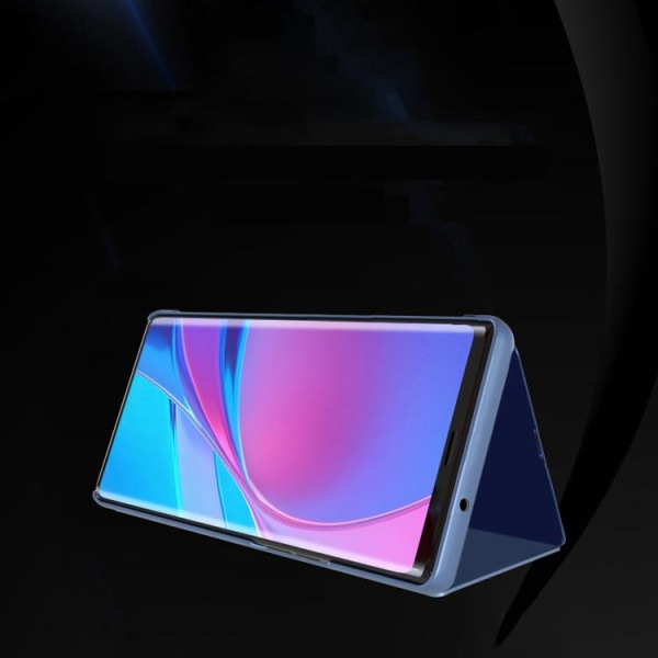 Galaxy A22 5G mobiltaske Clear View - Sort