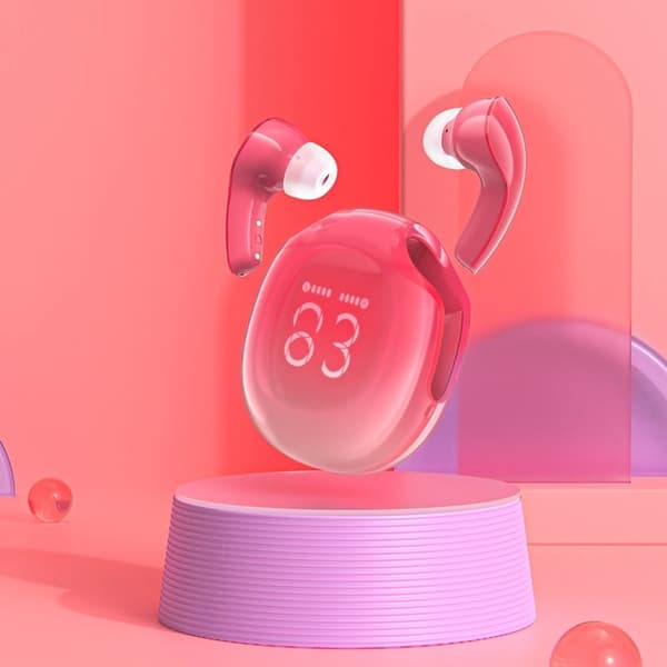 Acefast T9 Bluetooth 5.3 Langattomat kuulokkeet - Punainen Röd
