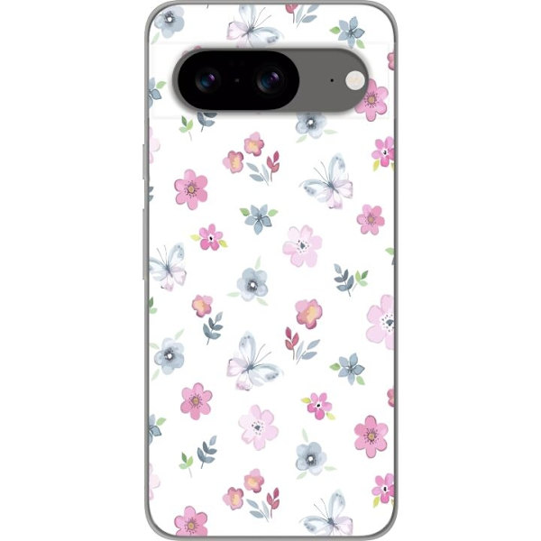 Mobilskal till Google Pixel 8 med Blommor och fjärillar