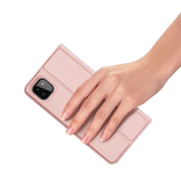 Dux Ducis - Skinpro Plånboksfodral Galaxy A22 5g - Rose Guld Gul