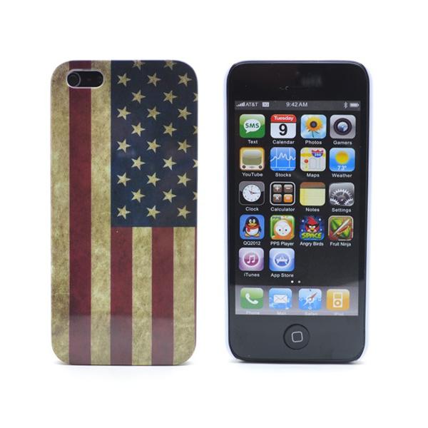 USA lippu Takakuori Apple iPhone 5 / 5S / SE:lle