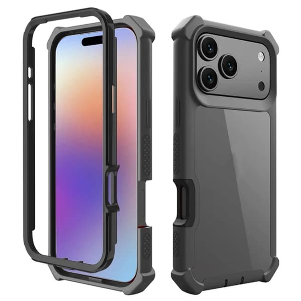 Mobilskal till iPhone 17 Pro Max TPU + PC Shockproof - Svart Svart