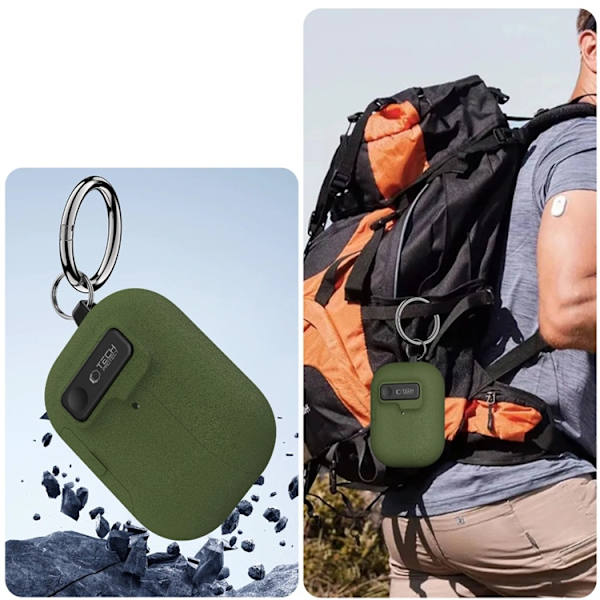 Tech-Protect Apple Airpods Pro 3 Skal Slim Hook - Olive Grön Grön