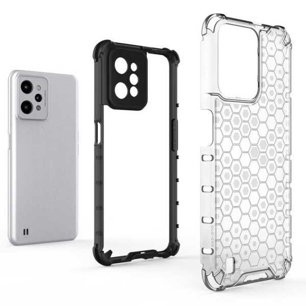 Realme C31 Shell Honeycomb Armored - läpinäkyvä