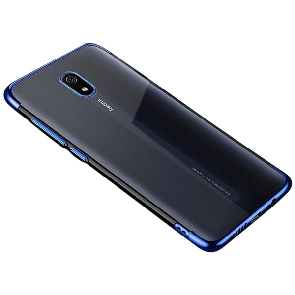 Clear skal med frame till Xiaomi Redmi 8A - Blå