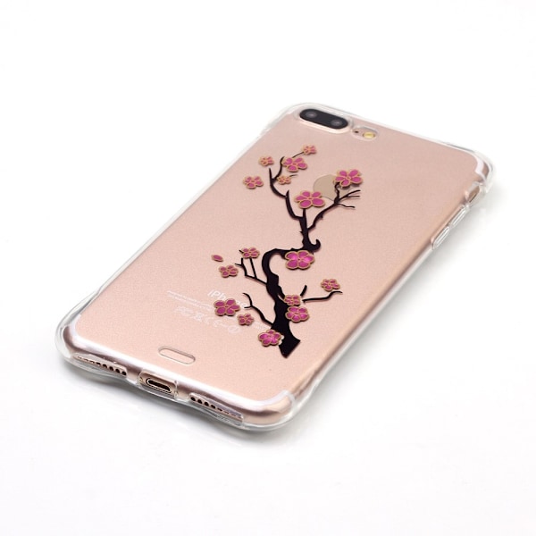 TPU Mobilskal till iPhone 7 Plus - Körsbärsblom Mönster