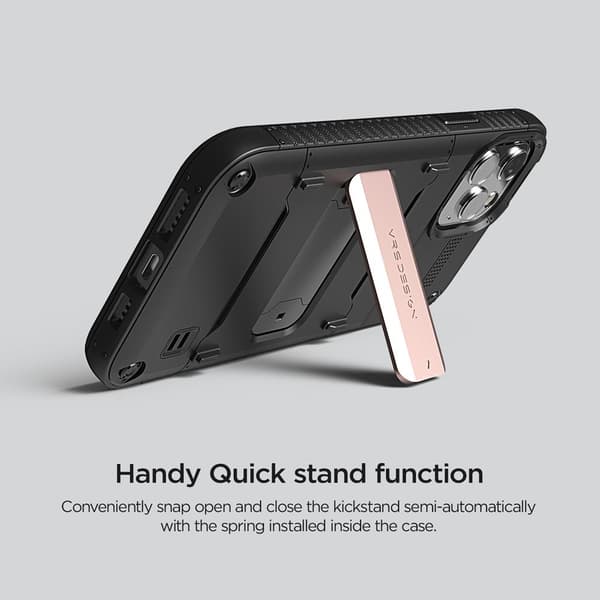 VRS DESIGN Damda QuickStand iPhone 12 Pro Max Cover - Sort Bronze Black