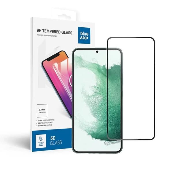 Blue Star hærdet glas til Samsung Galaxy S23+ (fuld lim)