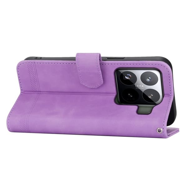 DIERFENG DF-03 för Xiaomi 15 Pro Plånboksfodral Konstläder - Lila