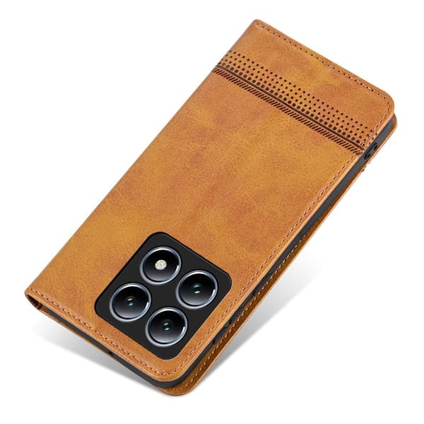 AZNS Xiaomi 14T Plånboksfodral i Konstläder - Brun Konstläder Textur