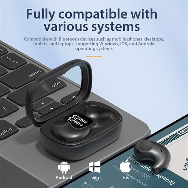 TWS Trådlösa Mini Bluetooth-Hörlurar In-ear Sleep M51 - Vit Vit