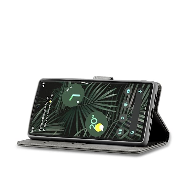LC.IMEEKE Google Pixel 6 Pro Plånboksfodral Konstläder - Grå