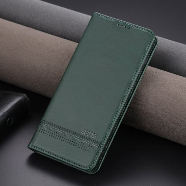 AZNS Xiaomi 13 5G Flip Plånboksfodral Konstläder - Grön