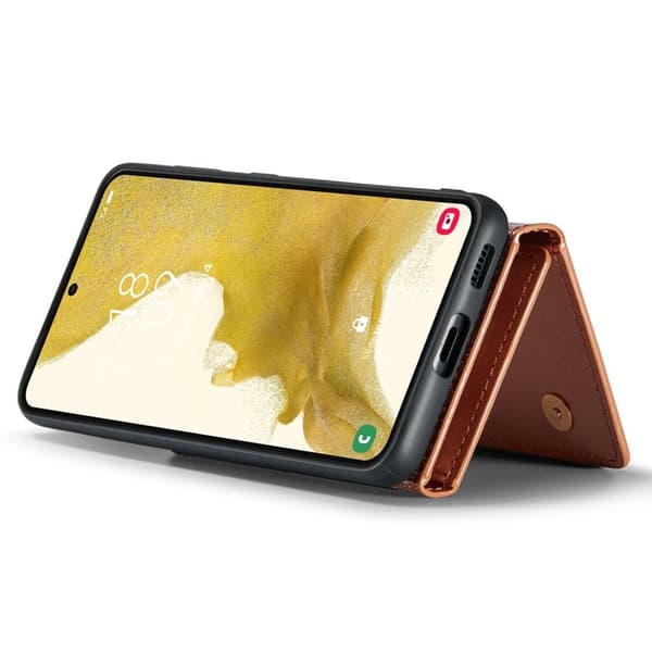 DG.MING M3 Series Samsung Galaxy S24 Konstläder Plånboksfodral Roséguld