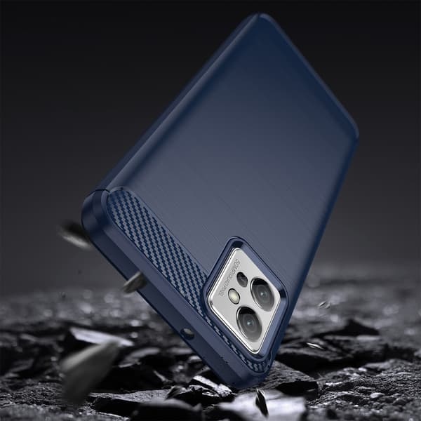 Xiaomi Poco F4 5G -kuori Carbon Silicone - Sininen Blå