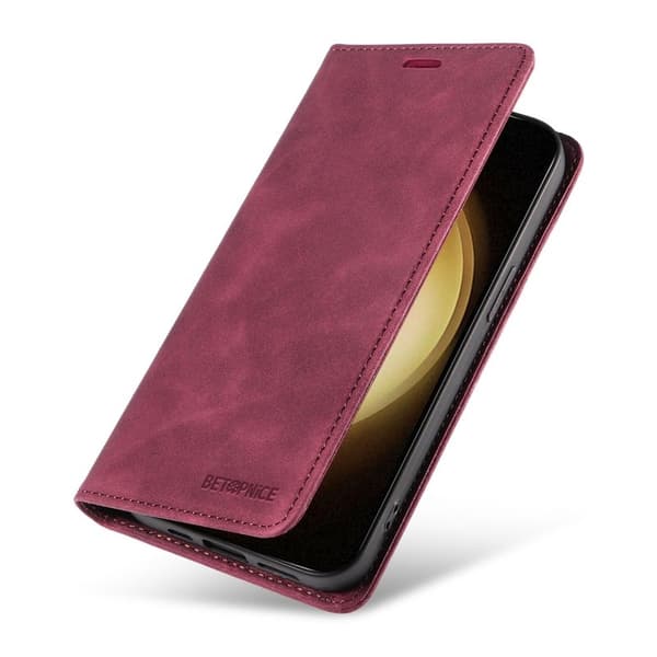 BETOPNICE 003 Plånboksfodral för Samsung Galaxy S23+ Konstläder - Röd