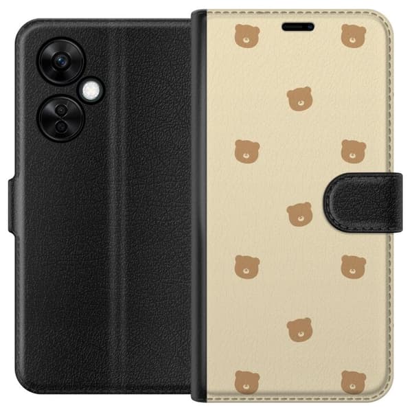 OnePlus Nord CE3 tegnebog med bjørnemønster