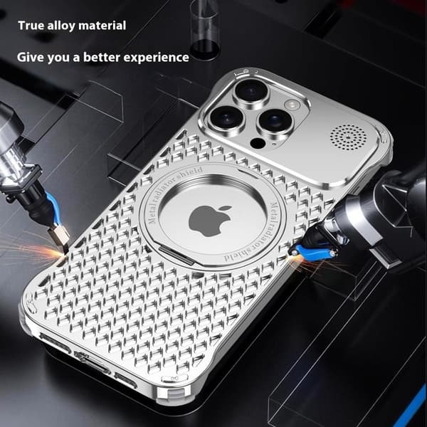 R-JUST RJ64 Mobilskal till iPhone 14 Pro Max Aluminium Svart Cooling