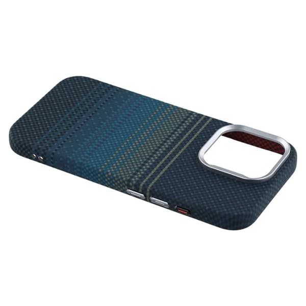 Mobilskal till iPhone 16 Pro Max Magsafe Kevlar Aramid Fiber - Blå Blå