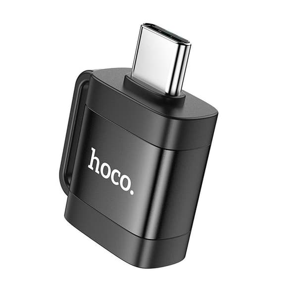 Hoco Adapter OTG USB-C Till USB-A 3A UA31C - Svart Svart