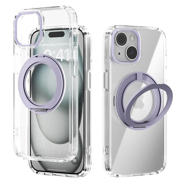 ABEEL Q-LUCK Mobilskal till iPhone 13 Shockproof TPU + PC Lila
