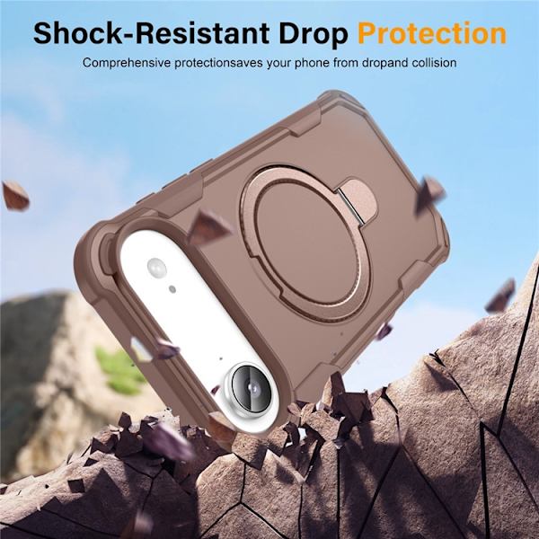 Mobilskal till iPhone Air MagSafe Kickstand Shockproof - Guld Guld