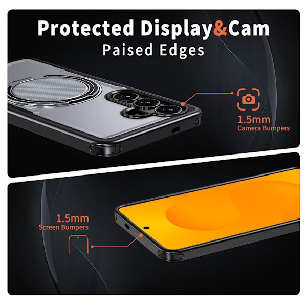 Mobilskal för Samsung Galaxy S26 Plus Magnetiskt TPU + PC Kickstand - Grå
