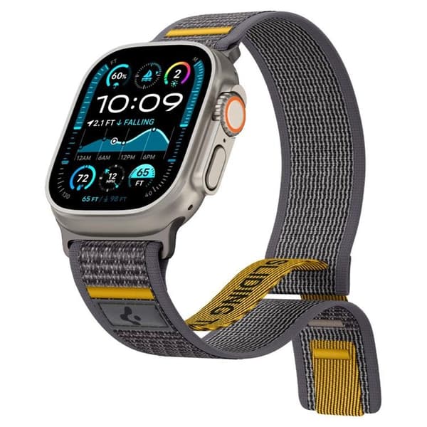 Spigen Apple Watch (44/45/46/49mm) Armband Athlex Air Grå