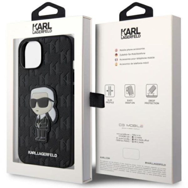 Karl Lagerfeld iPhone 14 -matkapuhelinkotelo Saffiano Ikonic