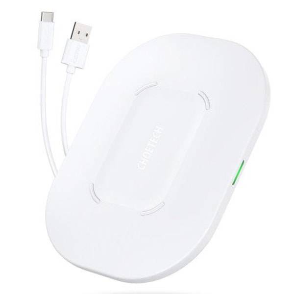 Choetech Qi Trådløs Oplader USB-C Kabel 1m - Hvid White