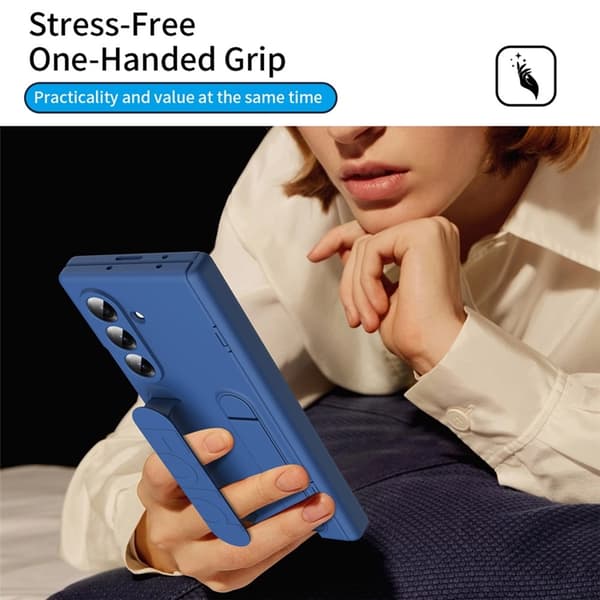 Mobilskal För Galaxy Z Fold 8 Kickstand med Skärmskydd - Blå