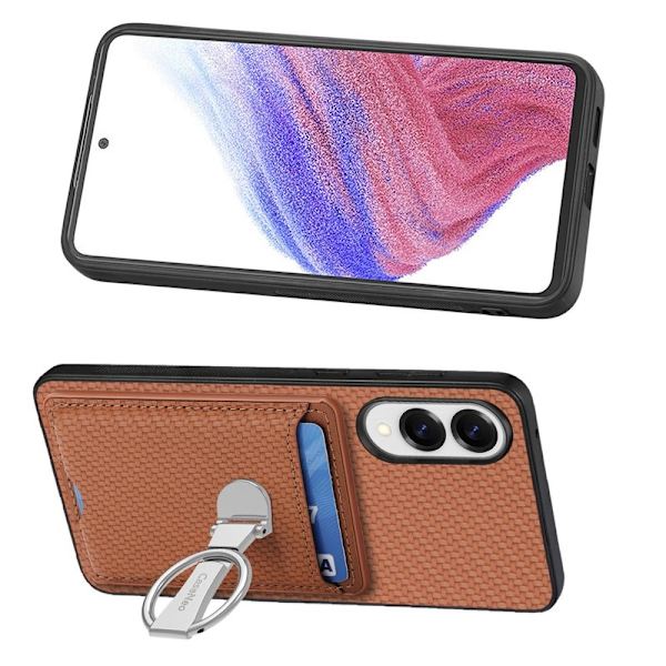 D.G Ming Mobilskal till Samsung Galaxy S25 Edge Äkta läder - Brun