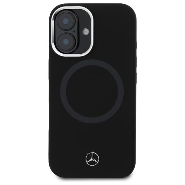 Mercedes telefonetui til iPhone 16 MagSafe Silikone Tonal Logo - Sort Black