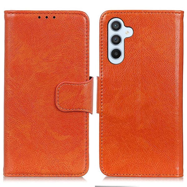Plånboksfodral för Samsung Galaxy S26 Plus Äkta läder - Orange