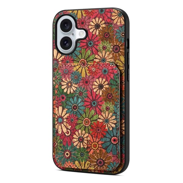 Mobilskal till iPhone 17 Korthållare Blommor - Vår / Grön Grön
