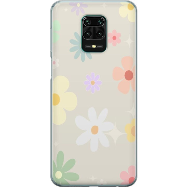 Mobilskal till Xiaomi Redmi Note 9 Pro med fejdande blommor