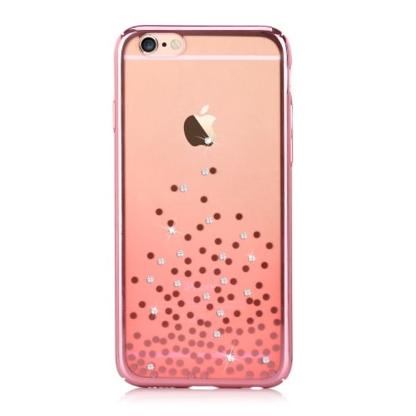 Comma Skal med Swarovski-stenar till Apple iPhone 6(S) Plus - Polka (RoseGold)