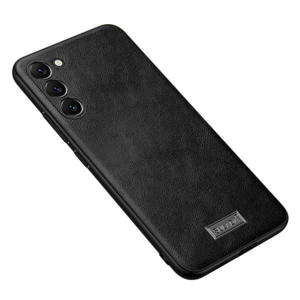 SULADA Mobilskal till Galaxy S23 PU Läder Coated TPU + PC Svart