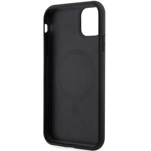 Guess iPhone 11/XR Mobilskal Magsafe Cube Stripes - Svart Svart