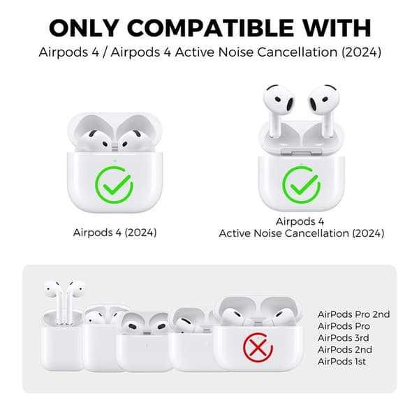 AHASTYLE AirPods 4 Mobilskal Silikon PT196 - Blå Blå