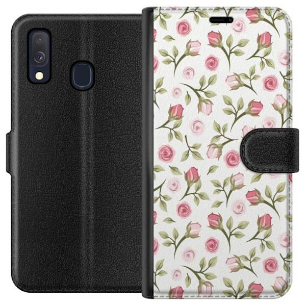Pungcover til Samsung Galaxy A40 med Blomstret